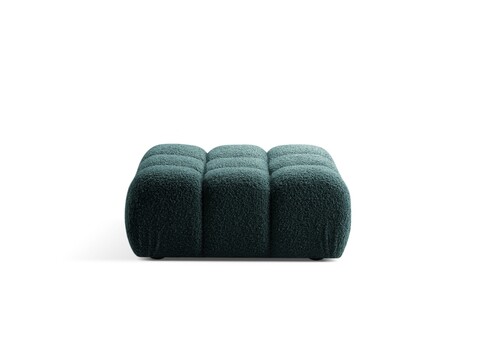 Taburet, Bellis-213, Micadoni Home, 94x94x43 cm, tesatura boucle, petrol