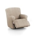 Husa fotoliu cu recliner elastica bi-stretch, Premium Roc, bej C/1