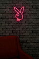 Decoratiune luminoasa LED, Playboy, Benzi flexibile de neon, DC 12 V, Roz