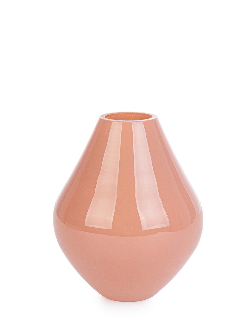 Vaza Klair, Bizzotto, 12x14.5 cm, sticla, roz somon