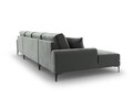 Coltar panoramic, Madara, Mazzini Sofas, 6 locuri, 334x182x90 cm, catifea, gri inchis