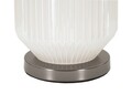 Lampa de masa Brighty, Mauro Ferretti, 1 x E27, 40W, 37.5x65 cm, sticla/fier/catifea, alb/gri