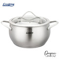 Oala cu capac 3.3 L, ORIGINI by Chef Nicolai Tand, Cooking by Heinner, 20x11 cm, inox/sticla termorezistenta, argintiu