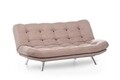 Canapea extensibila Misa Sofabed, Futon, 3 locuri, 198x128 cm, metal, mink