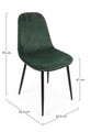 Scaun Irelia, Bizzotto, catifea, 52.5x42.5x90 cm, verde inchis