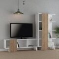 Comoda TV, Homitis, Cago - White, Oak, 32x192x133.5 cm