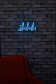 Decoratiune luminoasa LED, Shhh, Benzi flexibile de neon, DC 12 V, Albastru