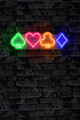 Decoratiune luminoasa LED, Gambler, Benzi flexibile de neon, DC 12 V, Multicolor