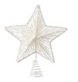 Varf decorativ pentru brad Star, Decoris, Ø 25 cm, metal, alb