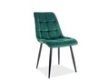 Scaun Chic Velvet, Signal, 51x44x89 cm, catifea/otel, verde/negru