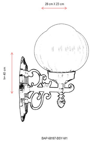 Lampa de exterior, Avonni, 685AVN1249, Plastic ABS, Negru