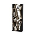 Corp biblioteca, Zena Home, Carmen, 63x153.6x24 cm, PAL, Negru / Stejar