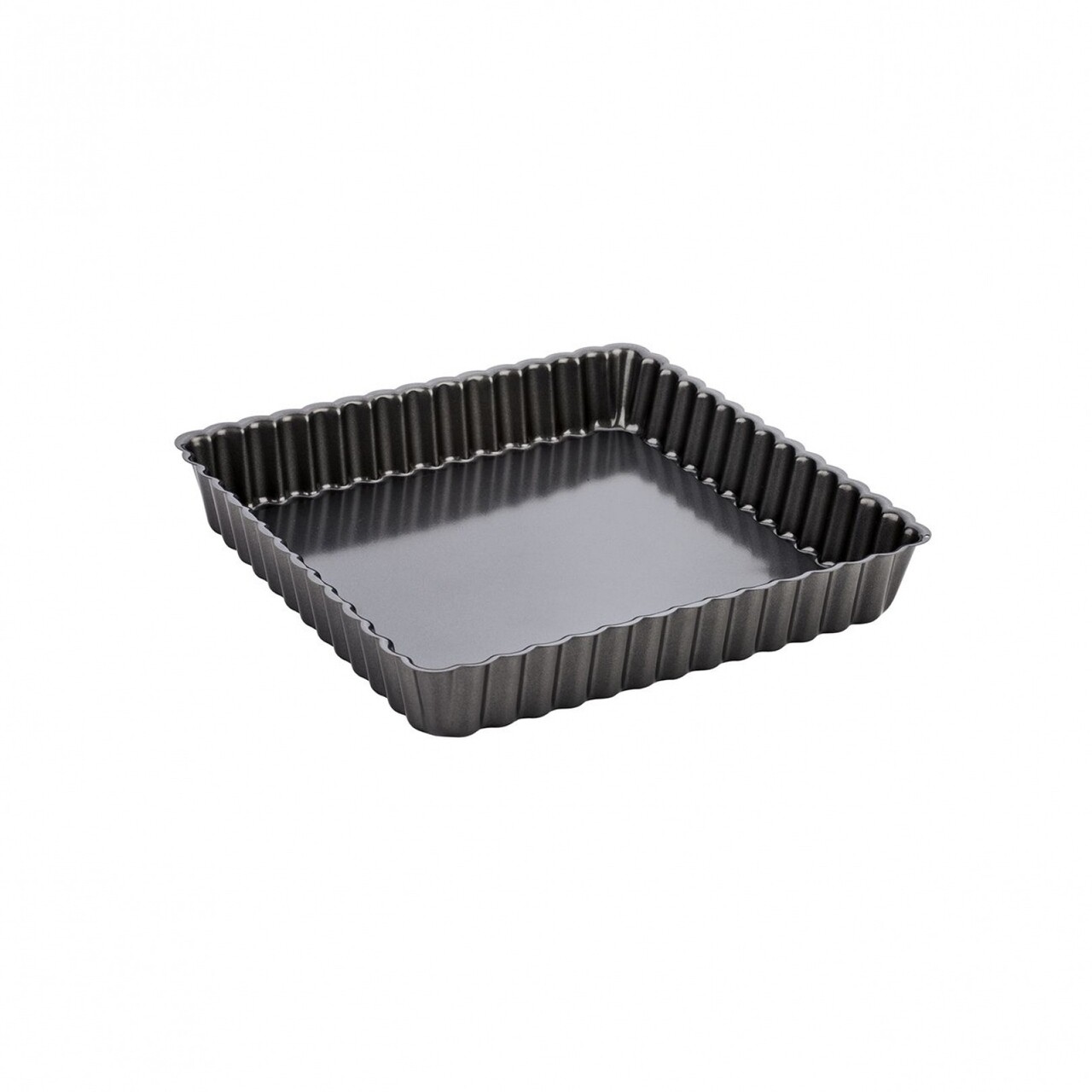 Tava de copt tarte, Tescoma Delicia, cu baza detasabila, 24 x 24 cm, inox