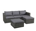 Set mobilier gradina/terasa, Borello, 3 piese, otel, gri