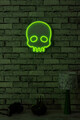 Decoratiune luminoasa LED, Skull, Benzi flexibile de neon, DC 12 V, Verde