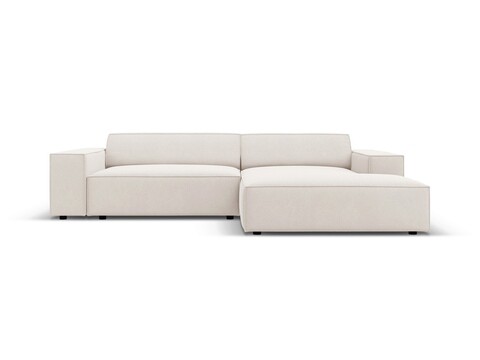 Coltar modular dreapta 3 locuri, Jodie, Micadoni Home, BL, 224x166x70 cm, poliester, bej deschis