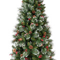 Brad de Craciun Ipswich Pine Snowy, Decoris, 882 varfuri, 112x210 cm, verde