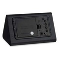 Ceas de masa cu alarma Gavin, Gift Decor, 11.7 x 8 x 7.5 cm, MDF, negru