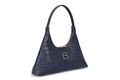 Geanta, Lucky Bees, 505 Croco Dark Blue, piele ecologica, bluemarin