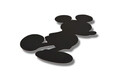 Decoratiune luminoasa LED, Mickey Mouse, MDF, 60 LED-uri, Roz