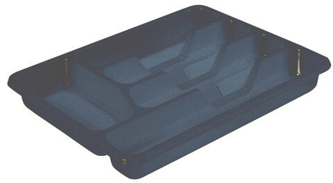 Suport organizare tacamuri Sola, Domotti, 33.3x26.2x4.5 cm, plastic, gri granit