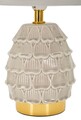 Lampa de masa Pigny, Mauro Ferretti, 1 x E14, 40W, 15x30.5 cm, ceramica/fier/textil, crem