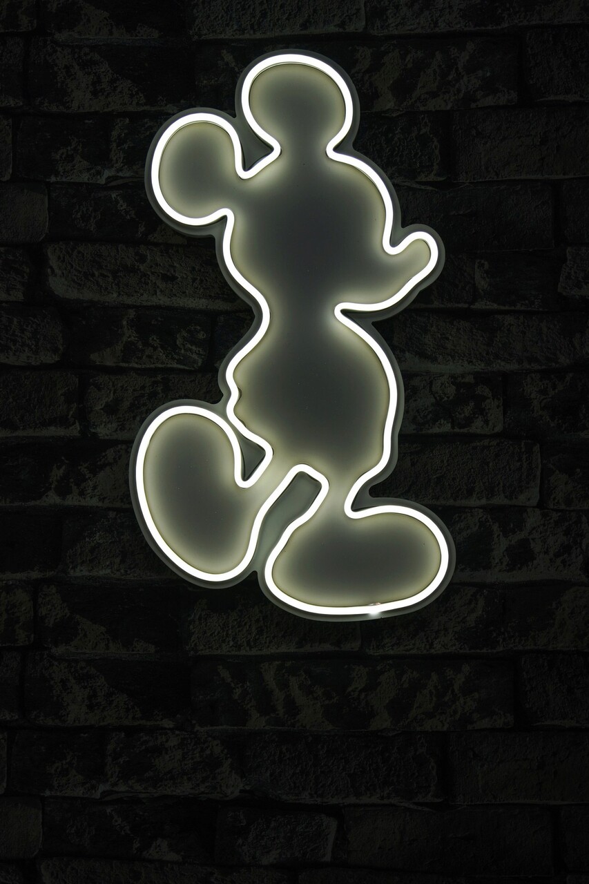 Decoratiune luminoasa LED, Mickey Mouse, Benzi flexibile de neon, DC 12 V, Alb - 1 | YEO