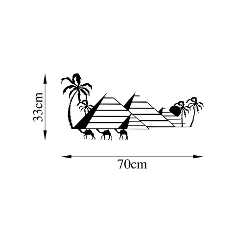 Decoratiune de perete, Egyptian, Metal, 70 x 33 cm, Negru