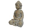 Statueta decorativa pentru exterior, Buddha - hand stack, Decoris, 15 x 21 x 31.5 cm, polimagneziu