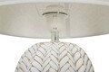 Lampa de masa Leaf, Mauro Ferretti, 1x E27, 40W, 35x65 cm, polirasina/fier/textil, auriu/alb