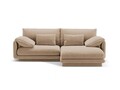 Coltar dreapta 3 locuri, Torino-184, Micadoni Home, 220x170x83 cm, catifea, bej sand