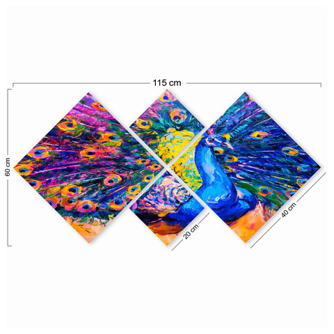 Set 4 tablouri decorative, 4MDF352459538, MDF, Imprimat UV, Multicolor