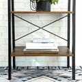 Biblioteca Ladder, Vasagle, 56 x 34 x 137.5 cm, otel/PAL, maro rustic