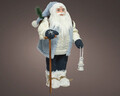 Decoratiune Santa w stick &lantern, Decoris, 19x27x60 cm, poliester, albastru