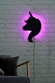 Decoratiune luminoasa LED, Unicorn, MDF, 60 LED-uri, Roz