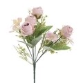 Floare artificiala Rose Bouquet, InArt, H24 cm, roz