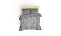 Lenjerie de pat dubla King (FR), Amentes - Grey, Cotton Box, Bumbac Satinat