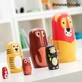 Matrioska din lemn cu figurine de animale Funimals InnovaGoods 11 piese