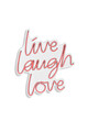 Decoratiune luminoasa LED, Live Laugh Love, Benzi flexibile de neon, DC 12 V, Roz