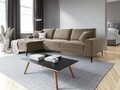 Coltar stanga, Madara, Mazzini Sofas, 5 locuri, 254x182x90 cm, catifea, bej