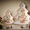 Platou pentru servire, Villeroy & Boch, Winter Bakery Delight Tree, 17 cm, portelan premium