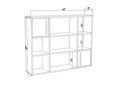 Corp biblioteca, Retricy, Randall, 120x25x93.6 cm, PAL, Antracit