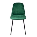 Scaun Slank, Homla, 44x52x85 cm, metal/catifea din poliester, verde deschis