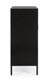 Bufet inferior Cambridge, Bizzotto, 2 rafturi reglabile, 80 x 40 x 101.5 cm, otel, negru