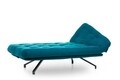 Canapea extensibila Coxy, Futon, 3 locuri, 110x200 cm, metal, verde petrol