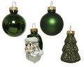 Tub cu 9 globuri Santa Claus, Decoris, sticla, verde