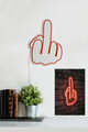 Decoratiune luminoasa LED, Middle Finger, Benzi flexibile de neon, DC 12 V, Rosu