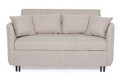 Canapea extensibila cu 2 locuri Clayton, Bizzotto, 166 x 88 x 84 cm, otel/poliester, bej