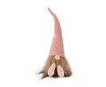 Decoratiune Gnome w hat medium pink, Decoris, 5x5x27 cm, poliester, roz