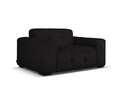 Canapea 2 locuri, Kendal, Micadoni Home, BL, 156x103x79 cm, catifea, negru